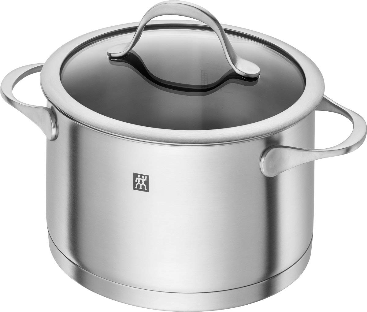 ZWILLING Essence set de casseroles, batterie de cuisine inox 5 pièces avec couvercles en verre, compatible induction, non revêtue, acier inoxydable, argent