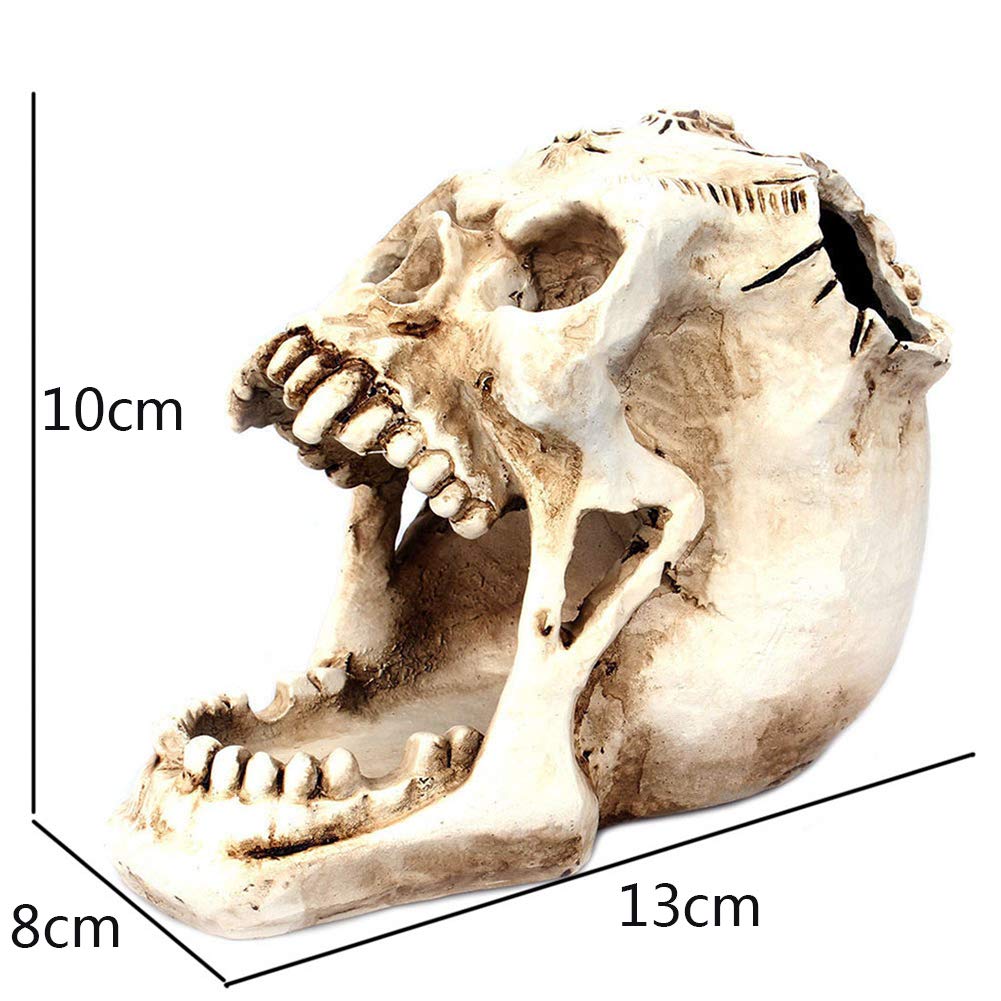 FABSELLER Creative Tip Tooth Horror Face Skull Storage Pen Holder Desktop Home Decoration Ornaments