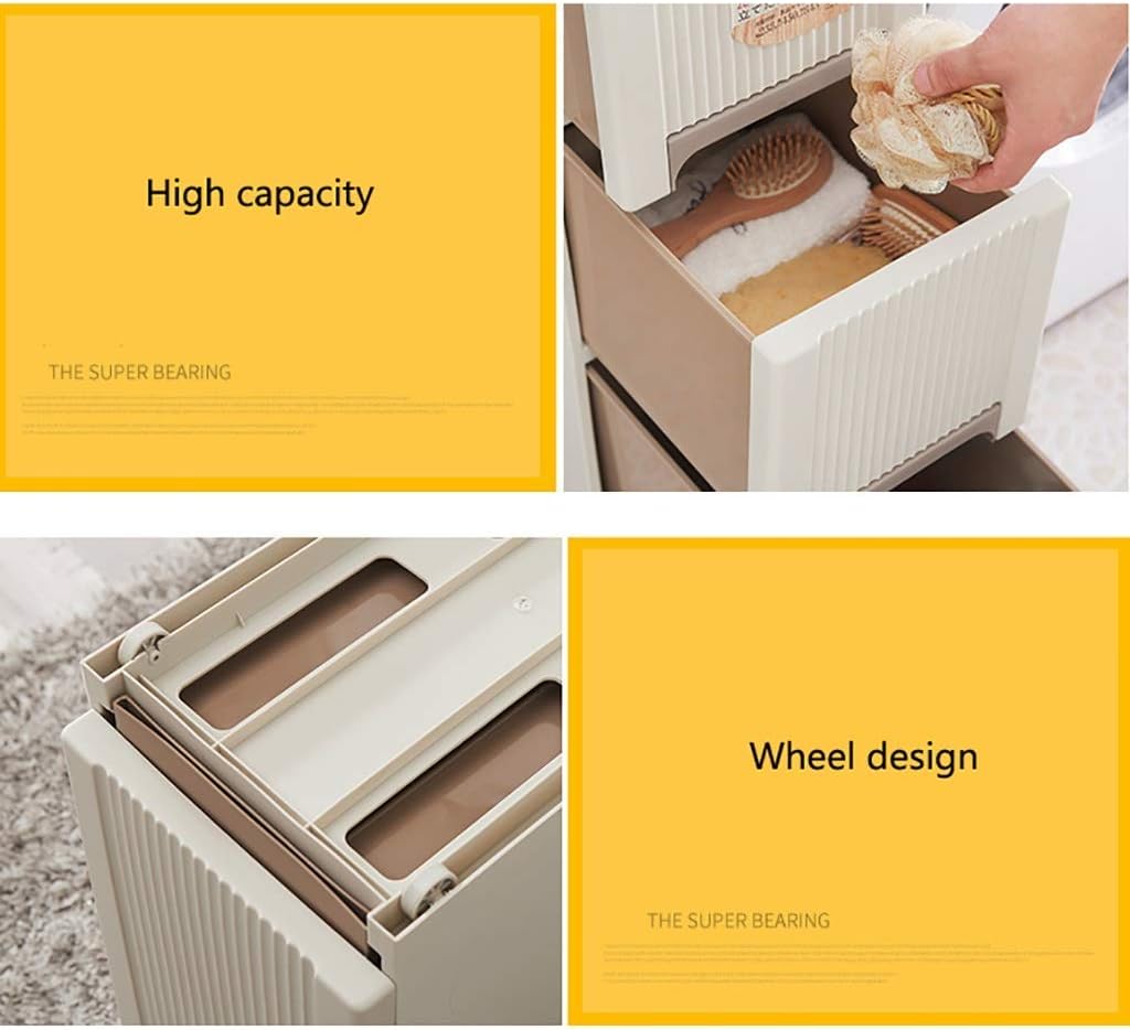 Multifunction Office Storage File Cabinet-File Rack,Kitchen Quilted Storage Cabinet Locker Storage Cabinet Seam Cabinet with Wheel Drawer Type Bathroom Refrigerator Side Cabinet Living Room,85×