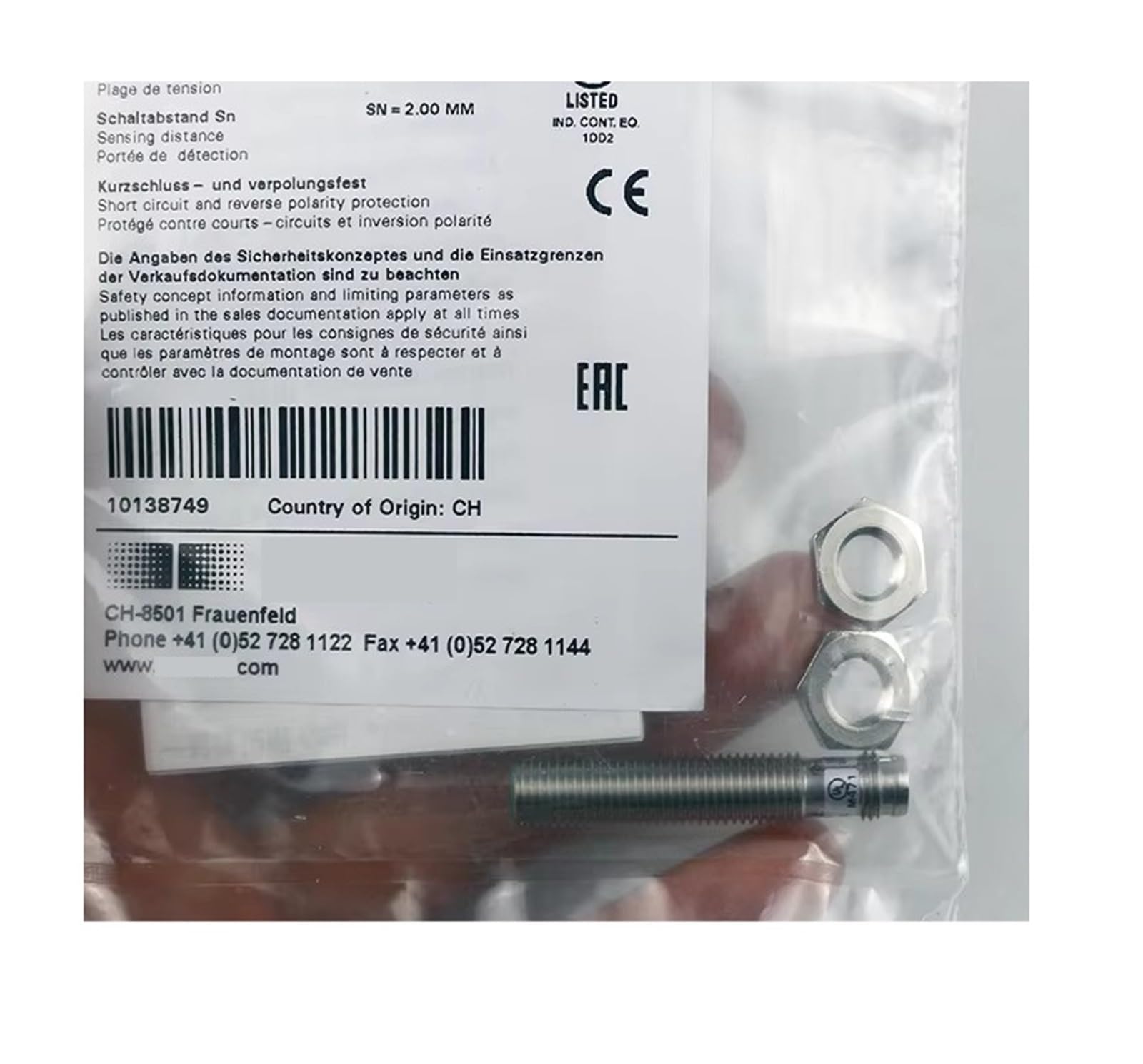 Détecteur de proximité métallique Haute température IFRM08P17A1S35L