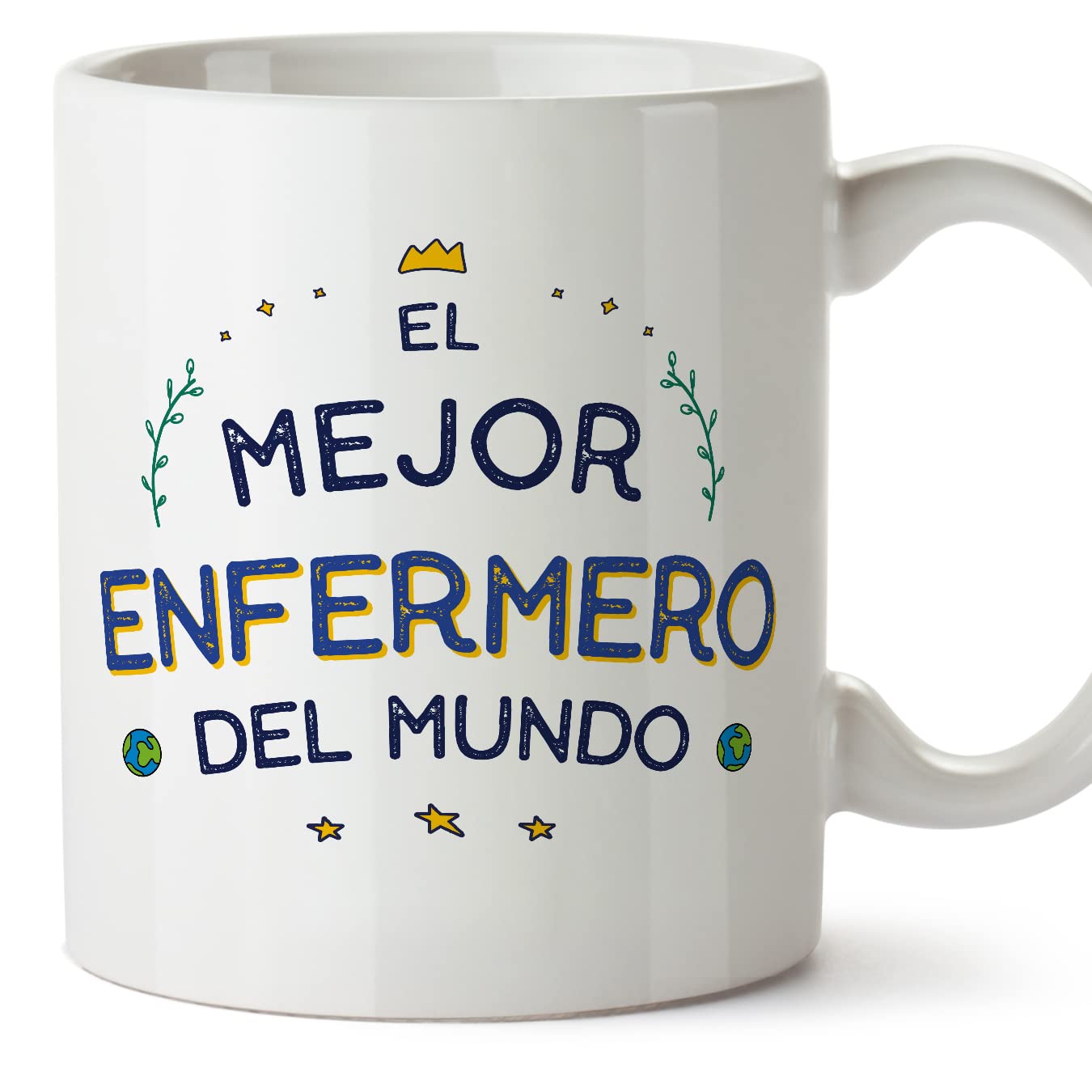 MUGFFINS Nurse Man Mug - in Spanish - Mejor del Mundo - Funny Gift for Colleagues - Ceramic 11oz Mug
