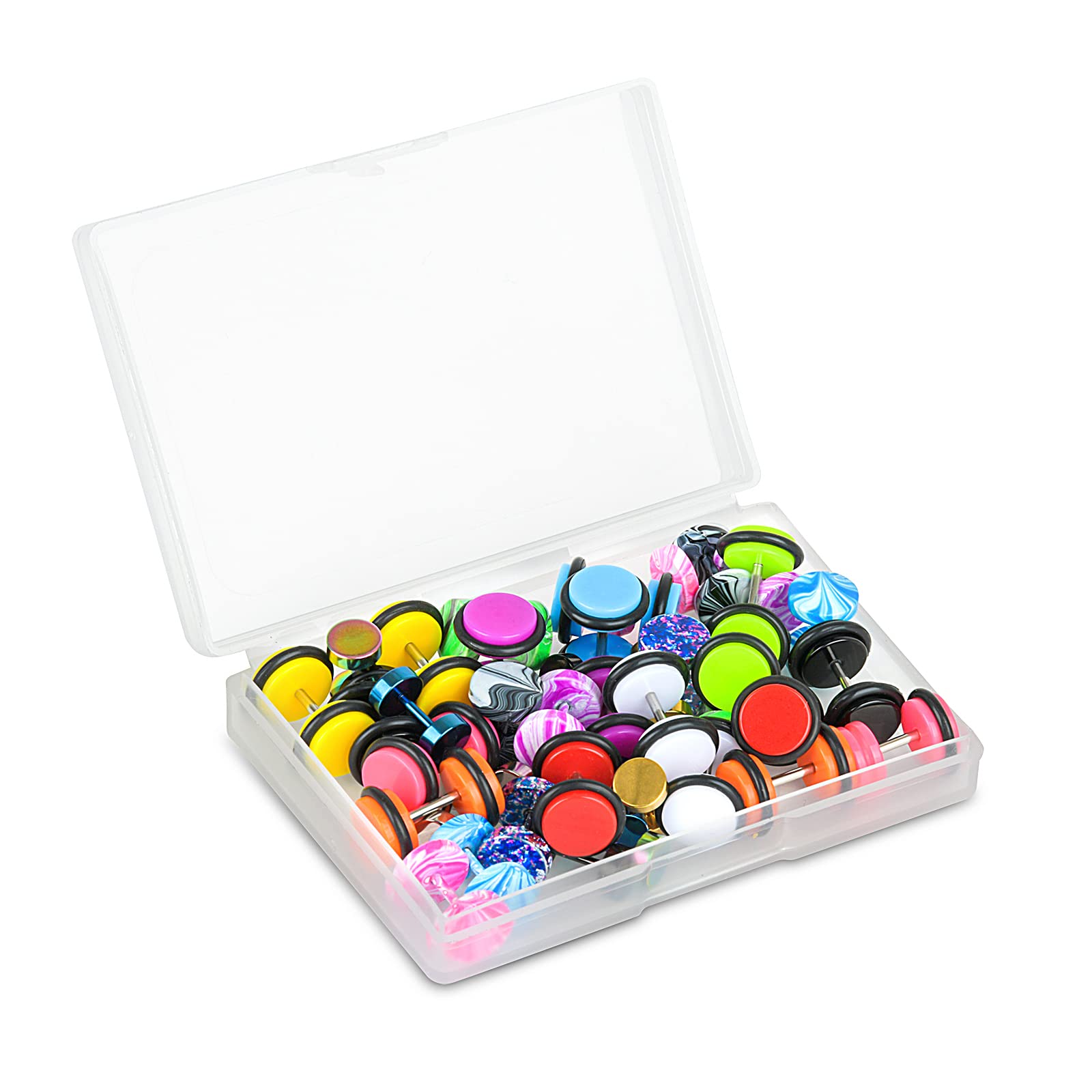 SAILIMUE 36 Pairs Stainless Steel Men Earrings Studs Ear