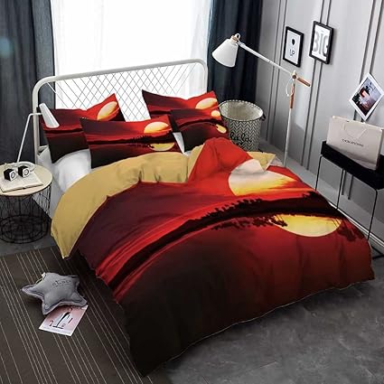 Amazon 布団セット ダブル 赤い日の出 寝具布団カバー3点セットジッパー付き柔らかい防ダニ 1 掛け布団カバー170x210 Cm 2つ枕カバー 43x63cm 寝具カバーセット オンライン通販 Amazon 布団セット ダブル 赤い日の出 寝具布団カバー3点セットジッパー付き柔らかい防ダニ 1 掛け布団カバー170x210 Cm 2つ枕カバー 43x63cm 寝具カバーセット オンライン通販