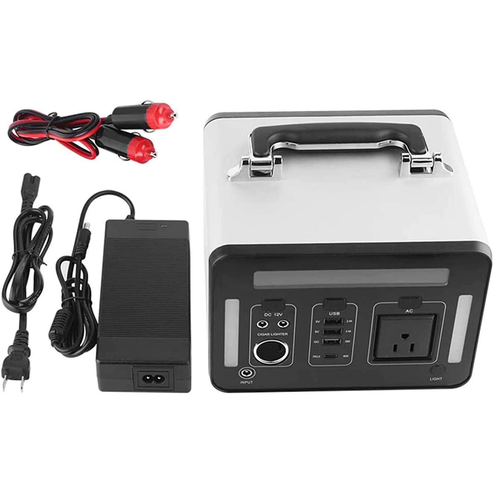 Alimentation de stockage d'énergie portable 500 W, batterie d'alimentation de stockage d'énergie de secours 220 V, alimentation de secours pour camping en plein air,A