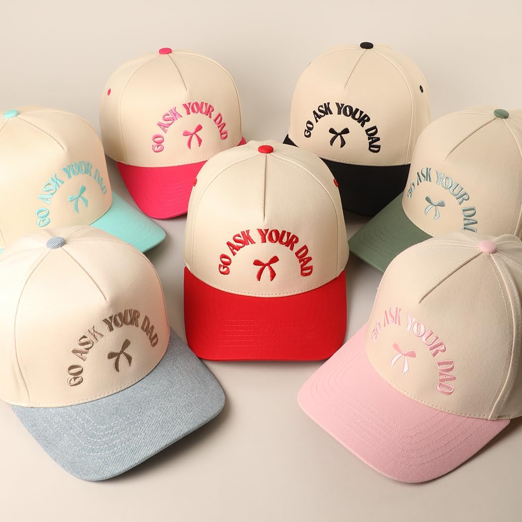 MIRMARU Two-Tone Vintage Canvas Trucker Hats for Men & Women, Adjustable Size Baseball Caps with Trendy Embroidered Design image 3