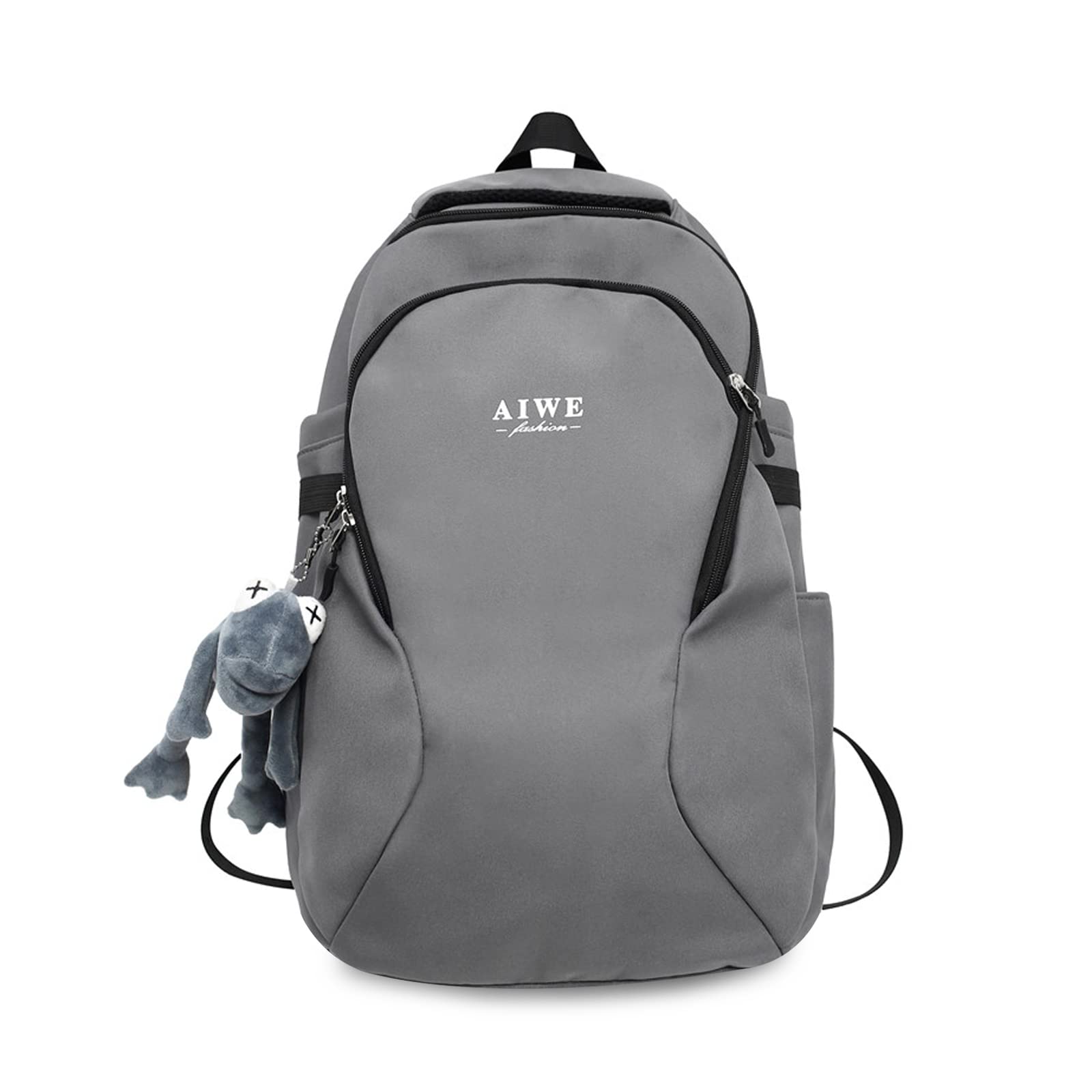 FANDARE Kinderrucksack Für Schule & Kindergarten - 29x16x40cm, Wasserabweisend, Mit Plüsch-Accessoire, Weiß