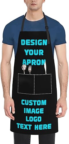 Delantales personalizados para hombres y mujeres, delantales divertidos personalizados, regalo de cumpleaños de Navidad para papá de hija e hijo