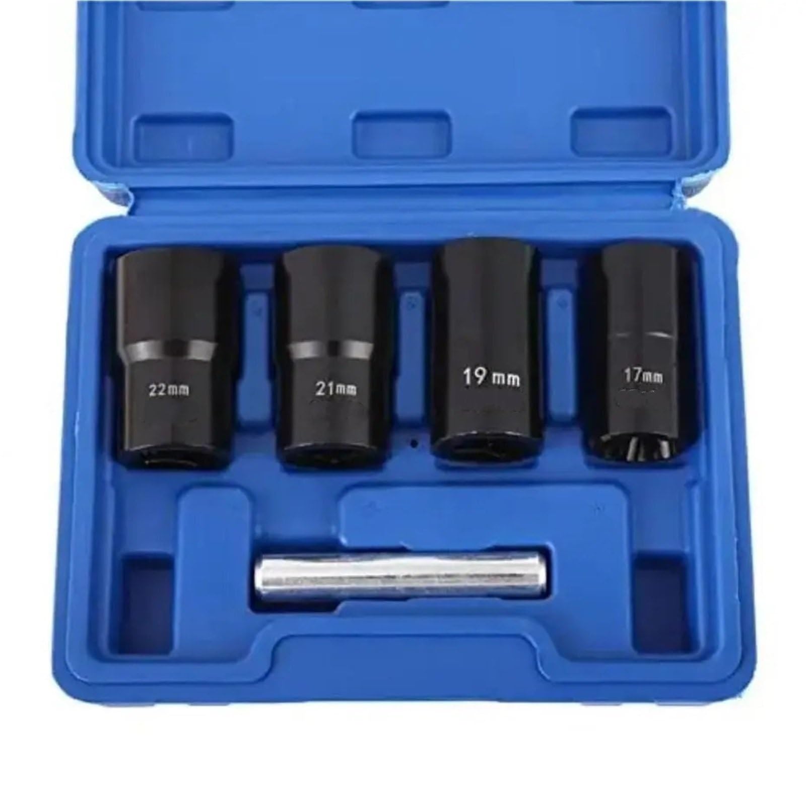 Kauwyehd One Color 1Set Drive Impact Bolt Nut Removal Extractor Socket Tool Set 17Mm 19Mm 21Mm 22Mm Twist Lug Remover Socket Wrench Set