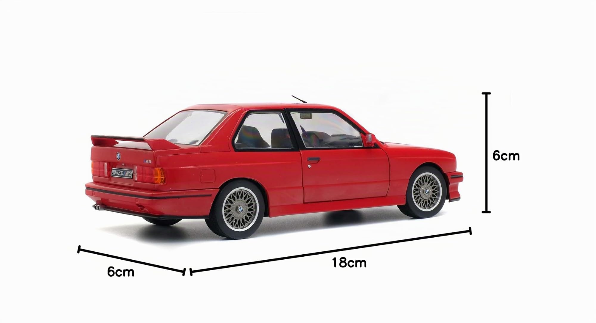 Solido - BMW - M3 E30-1990 - Auto da Collezione in Miniatura, 1801502, Colore: Rosso