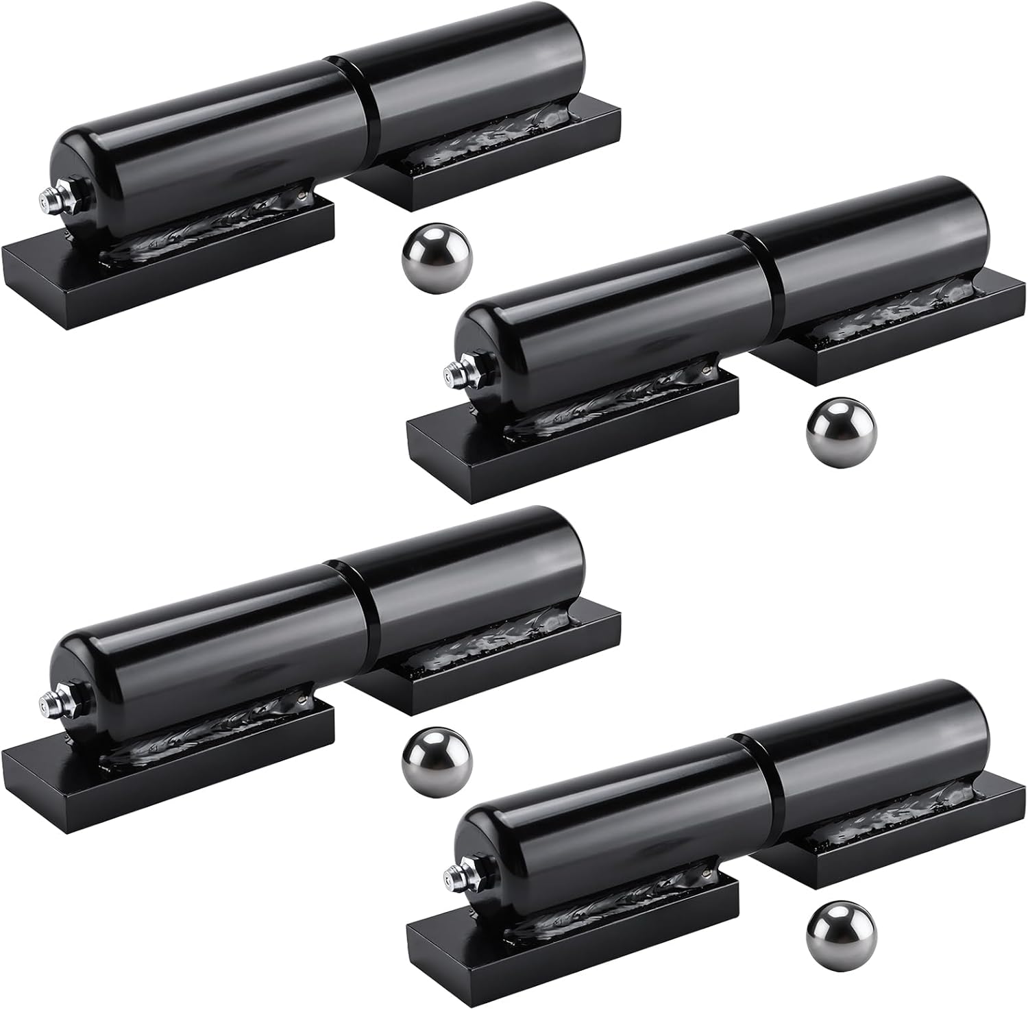 Barrel Gate Hinges 7 Inch Heavy Duty Weld-On Install Hinge for Swing Door Trailer Ramp Door, 4 Pack