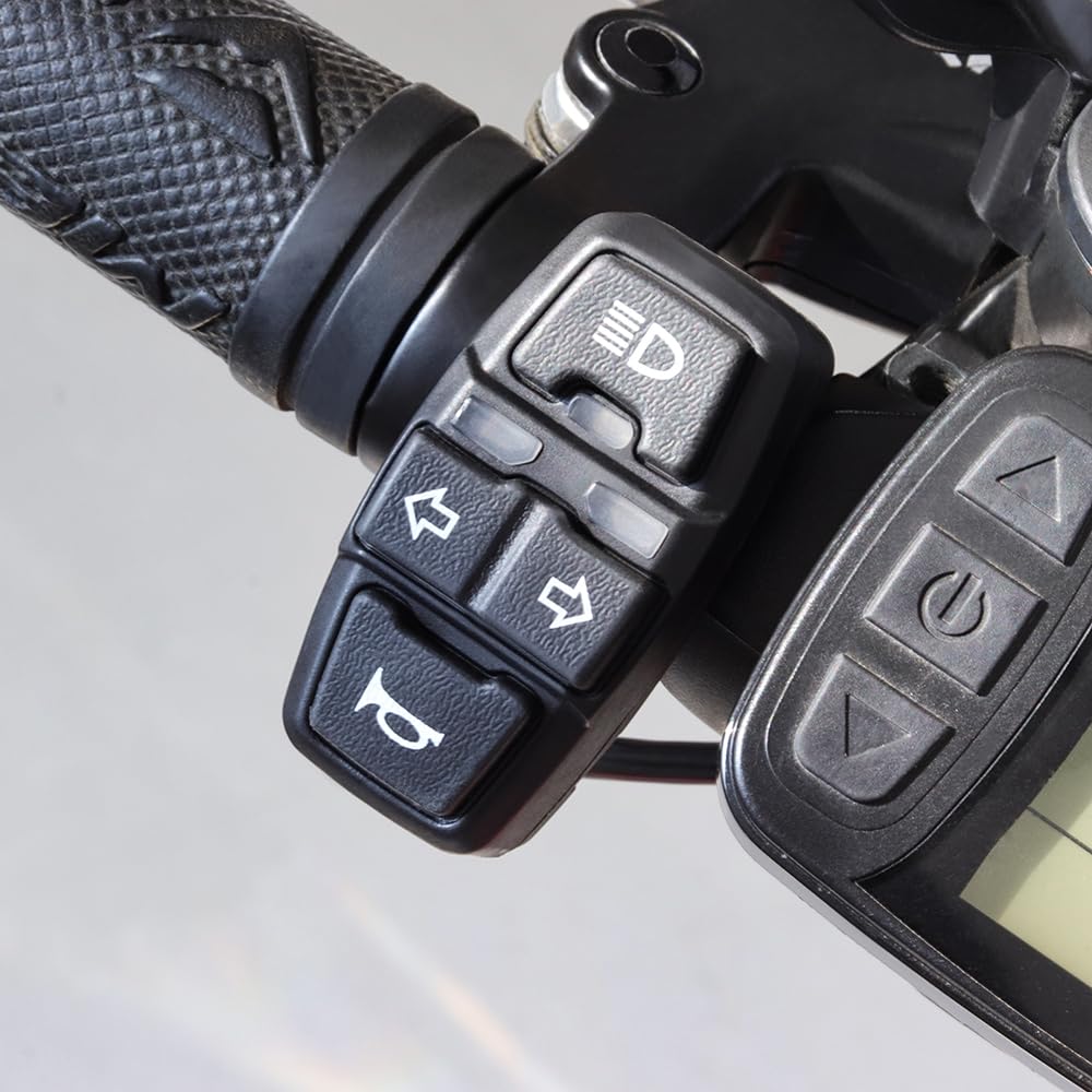 Juego de Faros y Luces traseras para Bicicleta eléctrica,Faro Delantero y Intermitente Trasero para Bicicleta eléctrica,Faros LED para Bicicleta eléctrica con función bocina