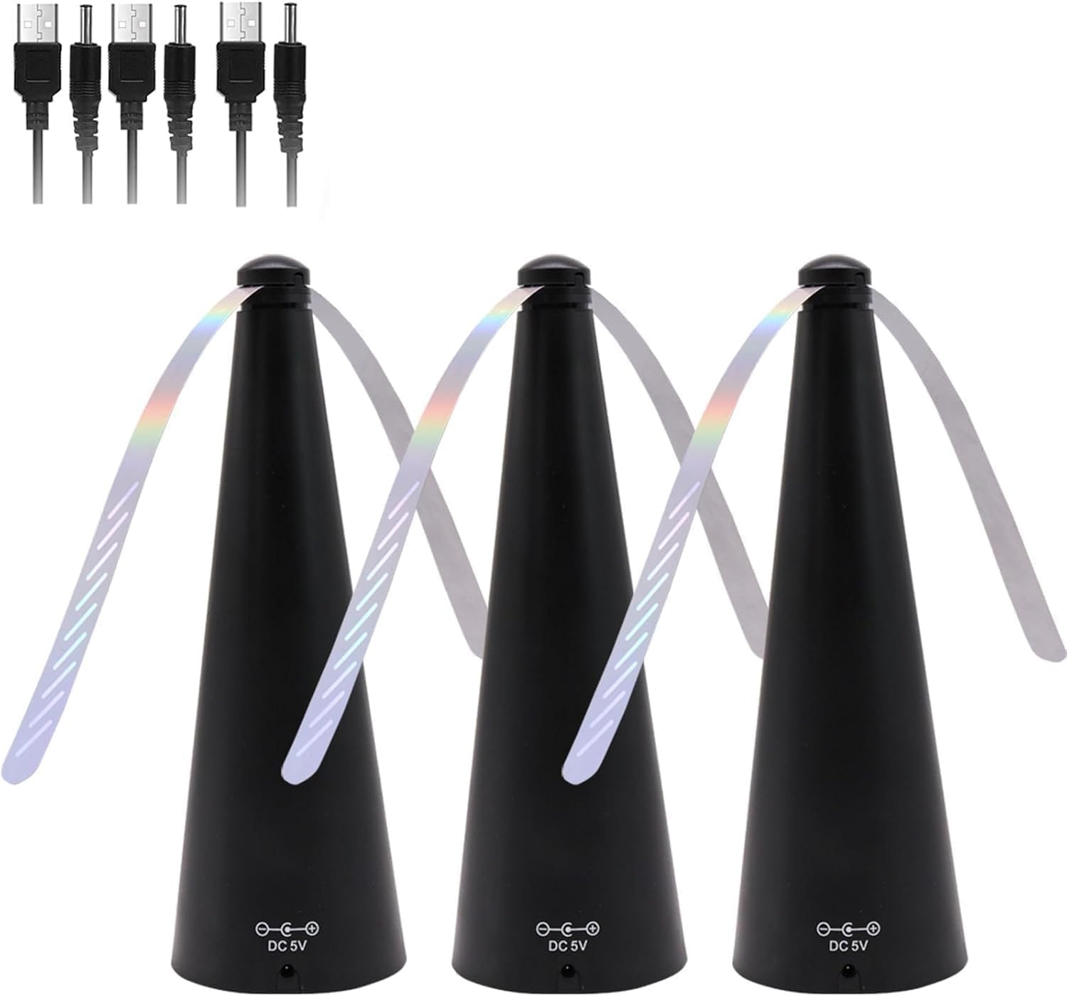 Fly Fans For Tables,Fly Fans for Tables USB rechargeable, Flys Spinner For Table,USB Plug-in & Batteries Powered,Portable Flys Repelling Fan For Indoor Oudoor Home & Kitchen Patio Picnic BBQ Camping