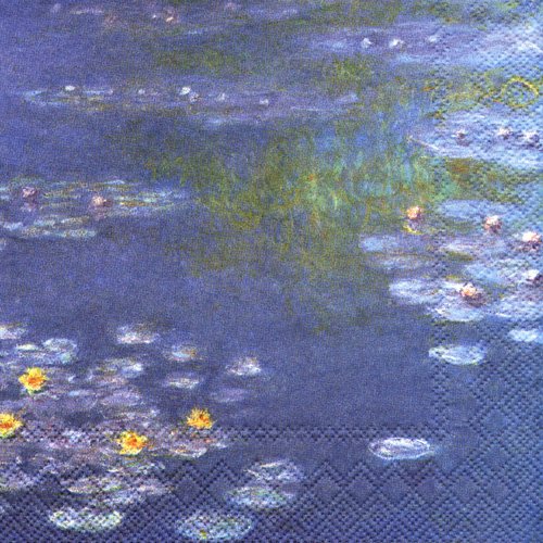 IHR Fine Art Old Master paper luxury napkins 20 - Monet Waterlillies
