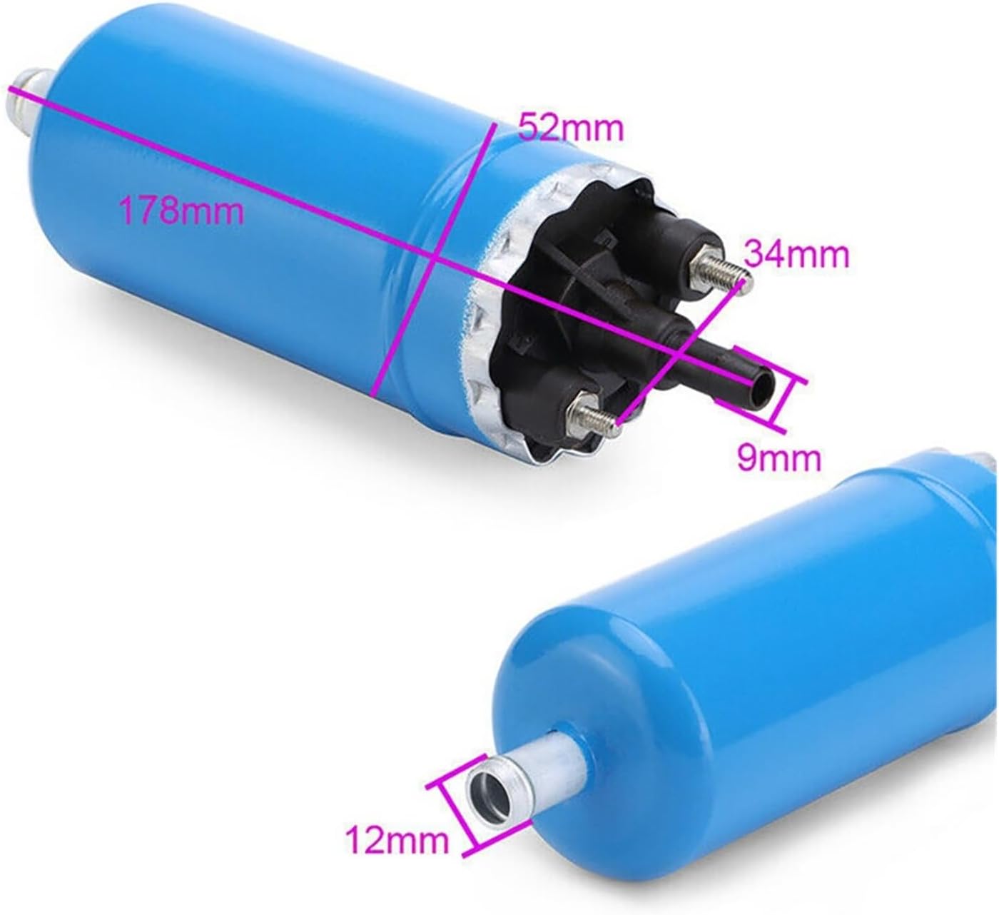 High Pressure 12V Car Fuel Pump External Connector OEM 0580464038 4429209 0580463012 9580810046,Compatible for BMW E23 E24 E12 E28 E30