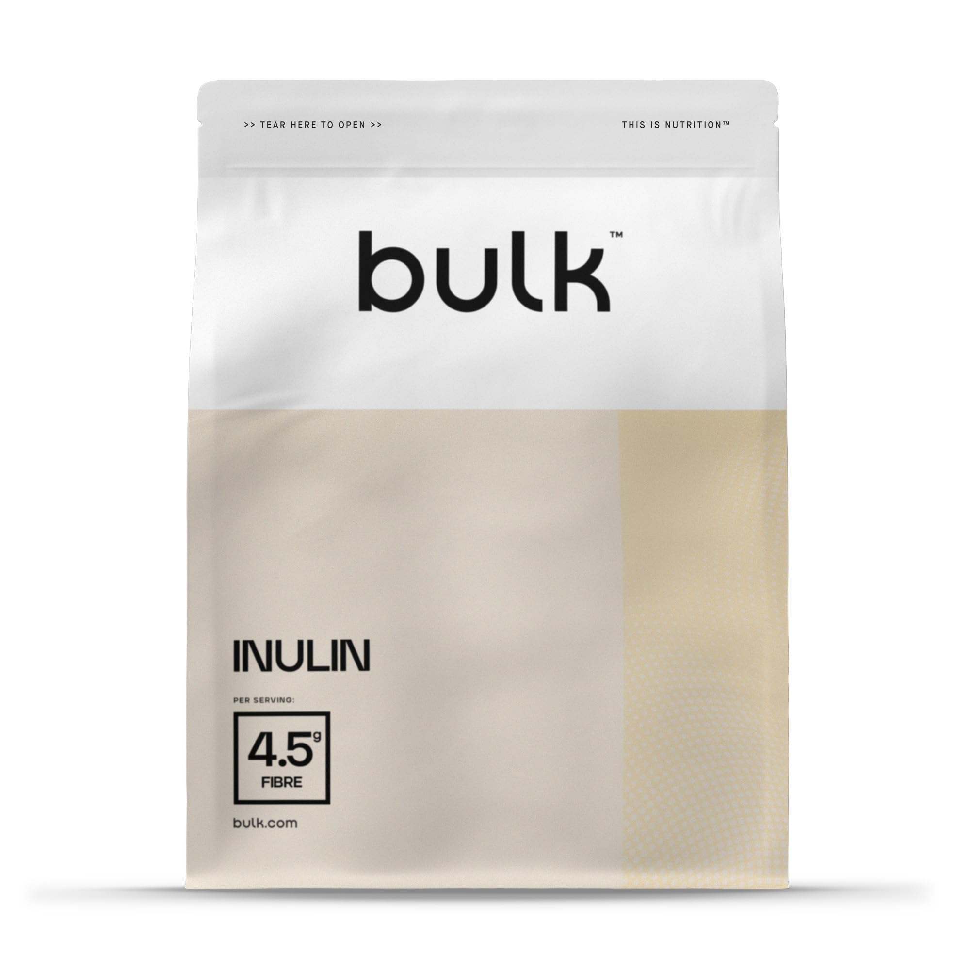 Bulk Inulin Powder, High in Fibre, 500 g, 100 Servings, Packaging May Vary