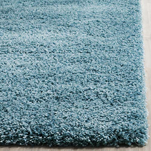 Safavieh California Premium Shag Collection 3' X 5' Turquoise Sg151 Non-Shedding Living Room Bedroom Dining Room Entryway Plush 2-Inch Thick Area Rug #TOP4