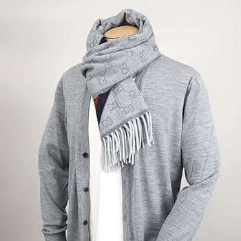 Amazon | グッチ GUCCI ストール ウール100% GG柄 マフラー ユニ