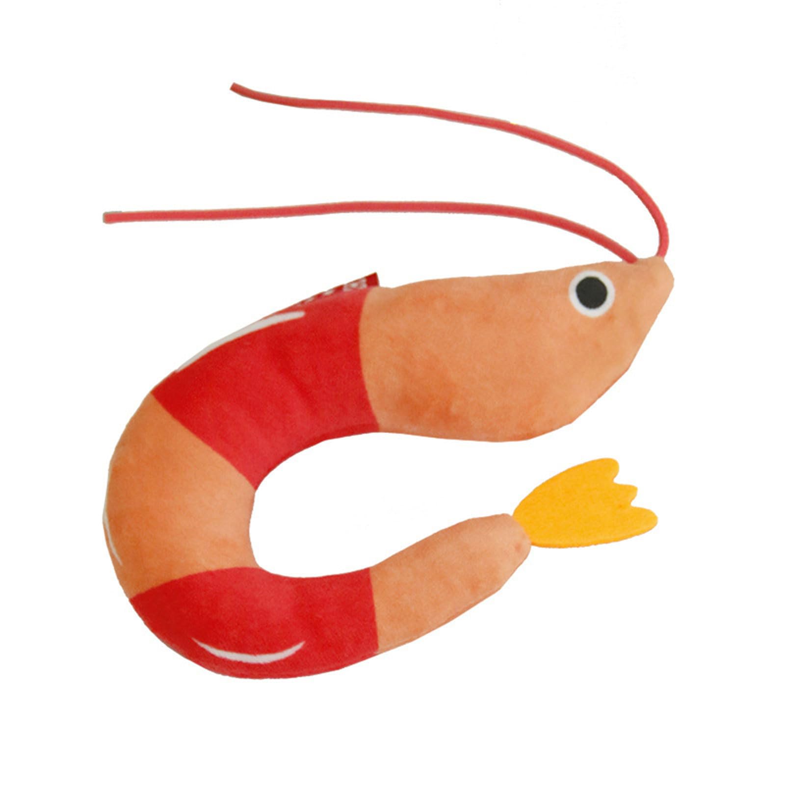LIUZIKUN Realistic Shrimp Plush Cats Toy With Catnips Filling Interactive Play And Easy Hand Wash