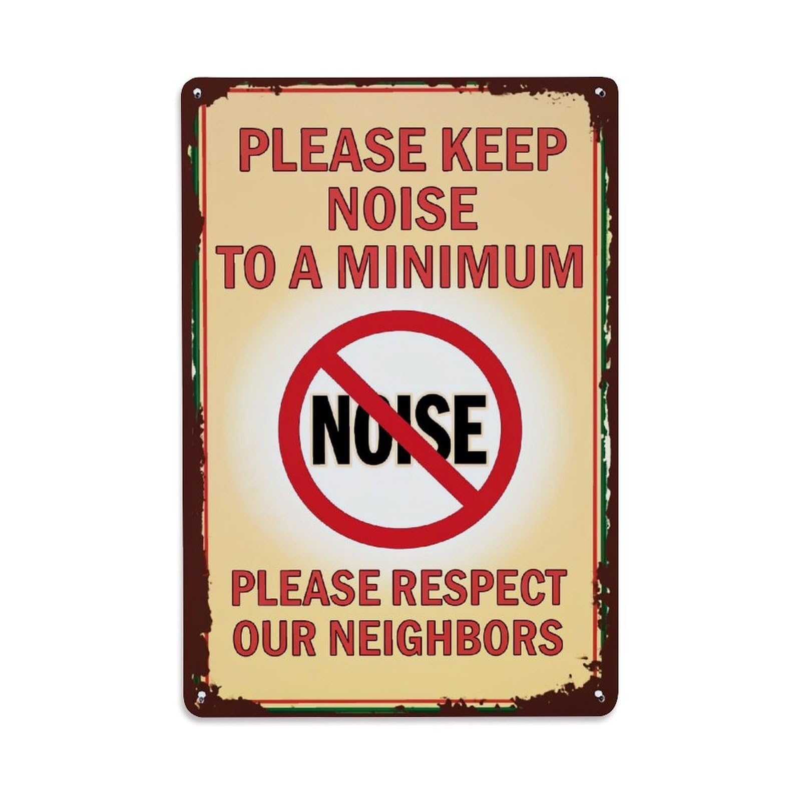 Jdfenggu Vintage Please Keep Noise To Minimum- Retro Metal Tin Sign, Decor Art Poster For Bar, Home, Man Cave, Kitchen, Laundry Room Gift 8X12inch