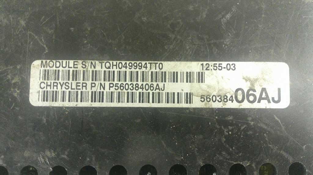 Body Control Module BCM Fits 2004 04 Compatible with Jeep Compatible with Grand Cherokee P56038406AJ 56038406AJ
