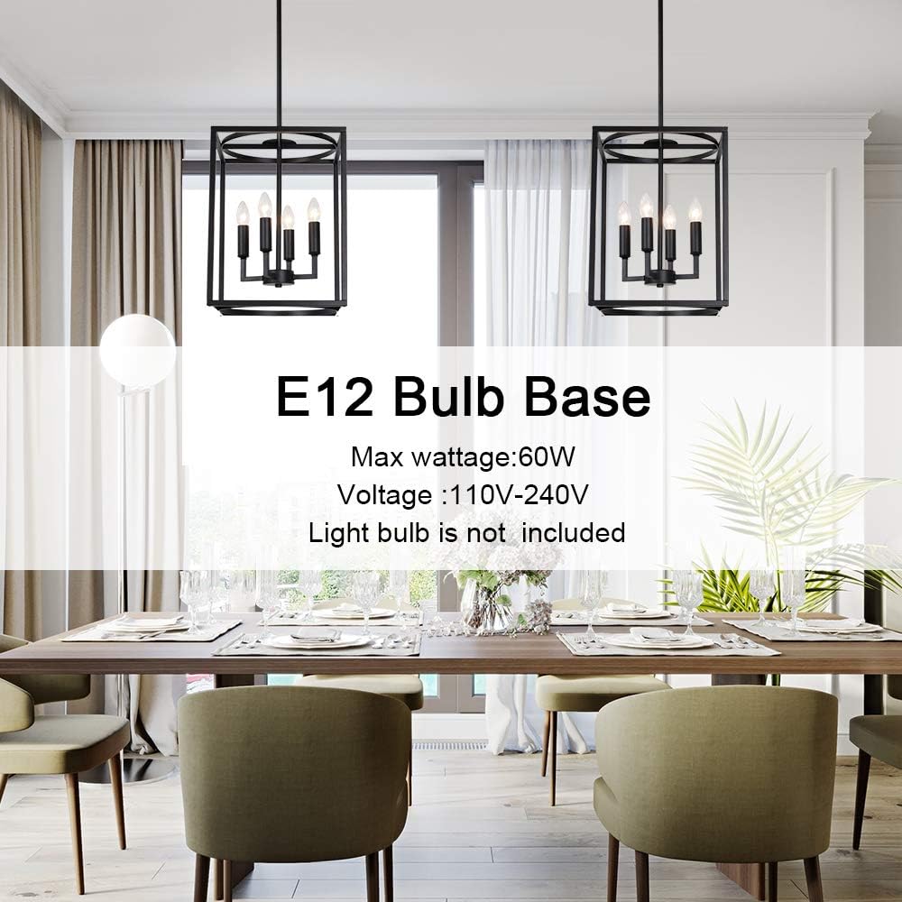 Free Shipping 🛒 BONLICHT Vintage Industrial Metal Foyer Cage Chandelier 4 Light Black Candle Style Ceiling Hanging Light Fixture Rustic Lantern Pendant Lighting for Kitchen Hallway Bar Dining Room Restaurant Review Discount BONLICHT Vintage Industrial Metal Foyer Cage Chandelier 4 Light Black Candle Style Ceiling Hanging Light Fixture Rustic Lantern Pendant Lighting for Kitchen Hallway Bar Dining Room Restaurant