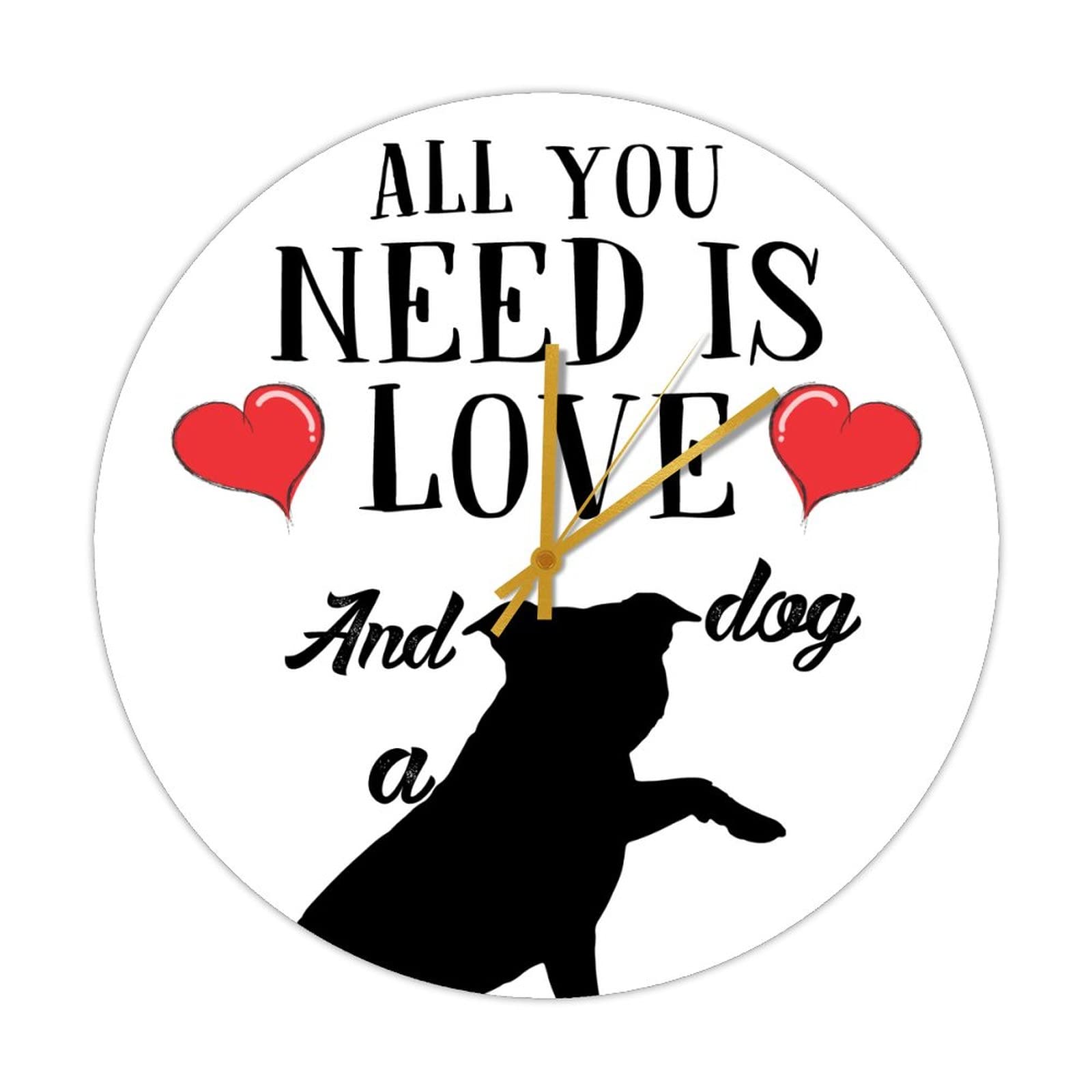 Horloge murale ronde en bois : le cadeau rustique parfait pour les amoureux des chiens