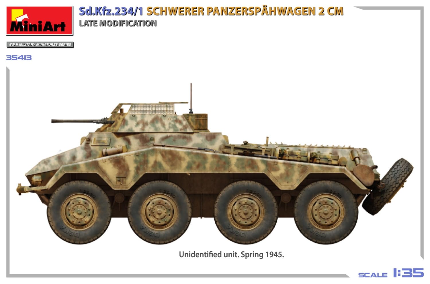 Miniart 1:35 - Sd.Kfz.234/1 Panzerspahwagen (2 cm) późno