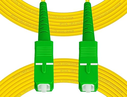Vista 17 de 9.8 ft OS2 SC/APC a SC/APC Cable de conexión de fibra SC/APC, modo único, Simplex, Opción de longitud: 0.5M(1.6ft)-328.1 ft m 9/125µm 0.079 in