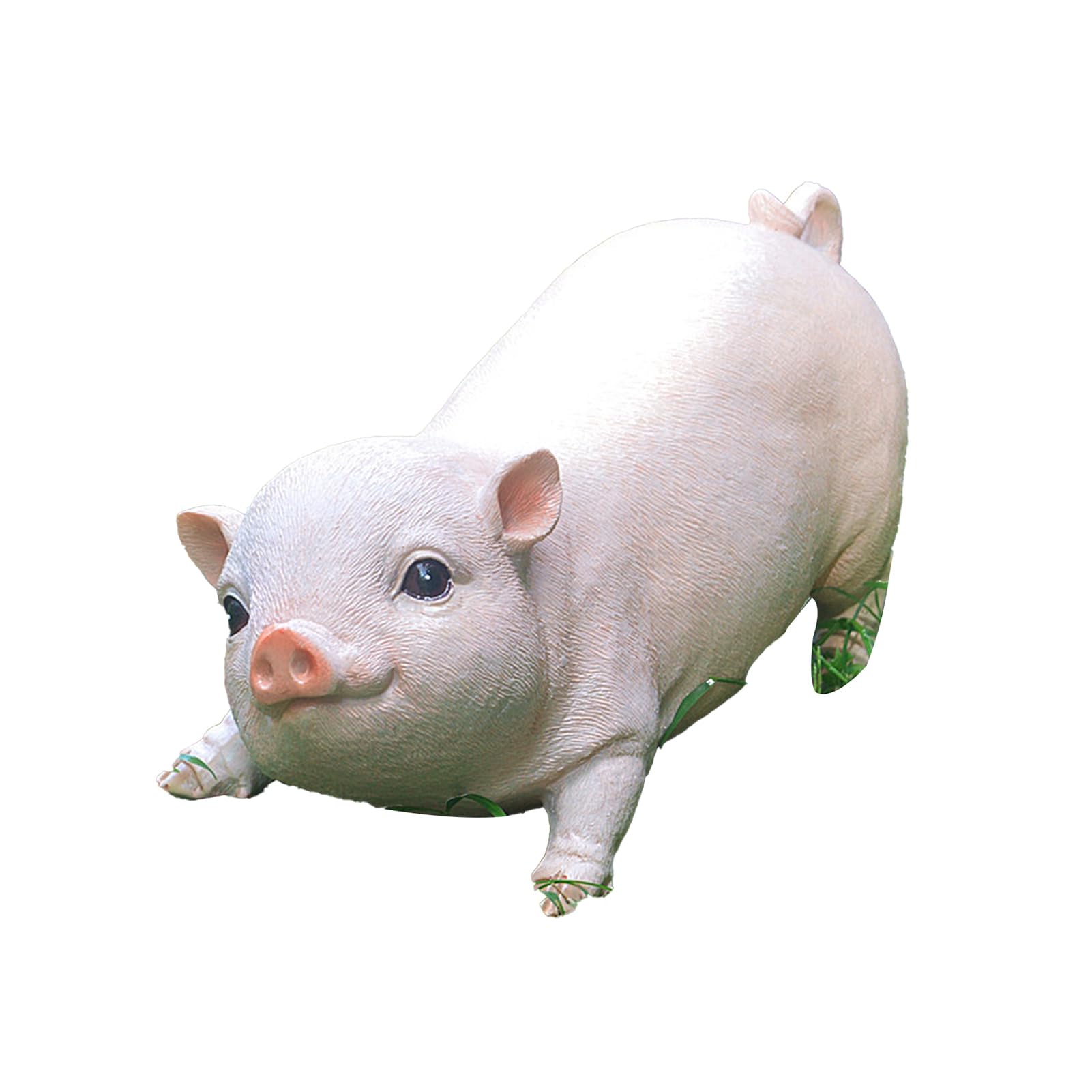 matumou Garden Pig Statue, Outdoor Resin Piggy Ornament, Cute Piglet Sculpture, Farmhouse Decoration for Yard Lawn Patio