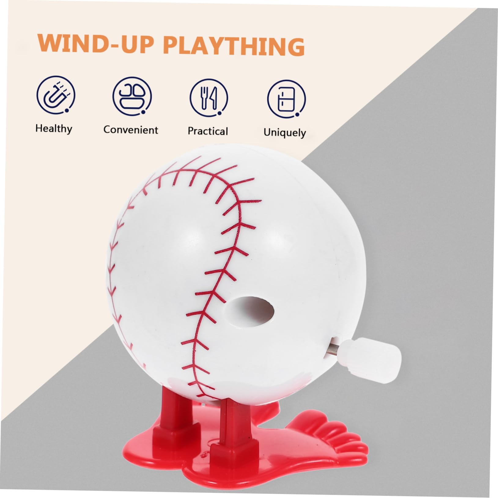 Toddmomy 4 Pack Sport Wind up Toys Ball Wind up Balls Bulk Clockwork Toys No Battery Required