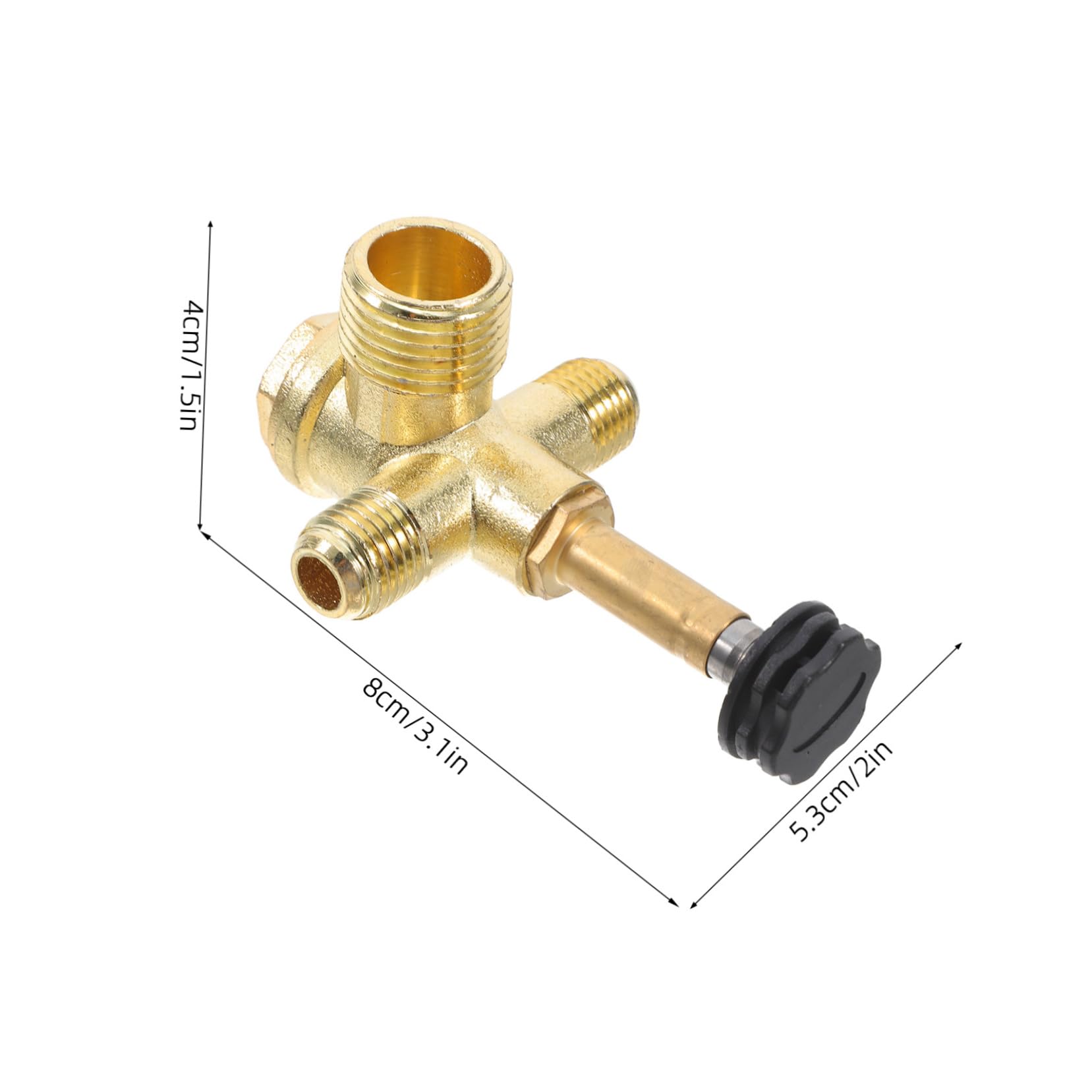 EXCEART 5 Pezzi Valvola Controllo Pressione Compressore Vie con Connettori Filettati Valvola Non per Tubazioni e Pompa Piston Compressore