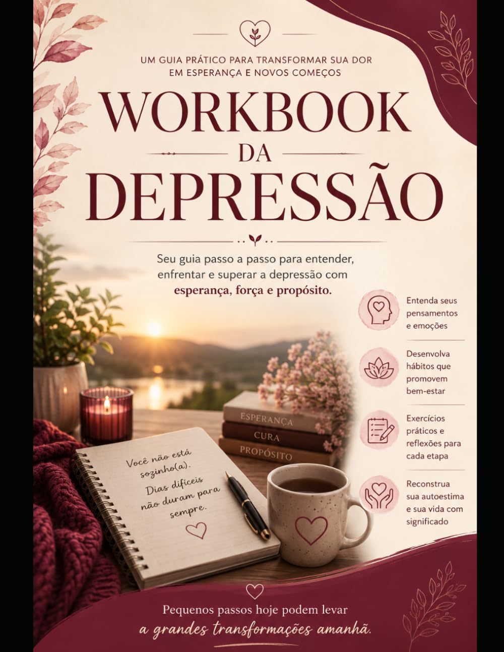 Caderno de Exercícios para a Depressão: Seu Guia Passo a Passo para Encontrar Esperança, Cura e Força