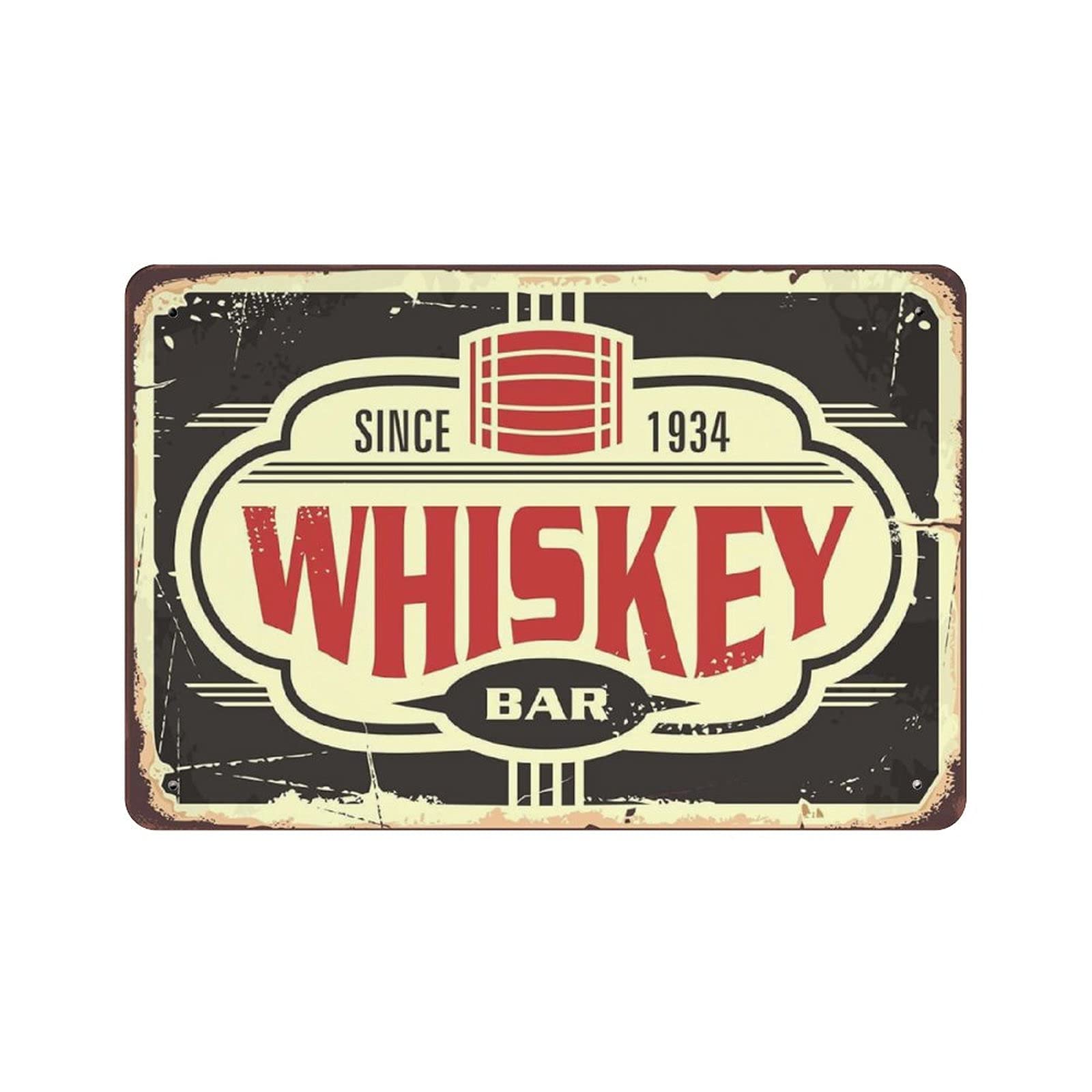 rayprint Metal Tin Sign Whiskey Bar Vintage Tin Poster Metal Sign Wall Decoration Country Kitchen Home Garage Decor 8"x12"