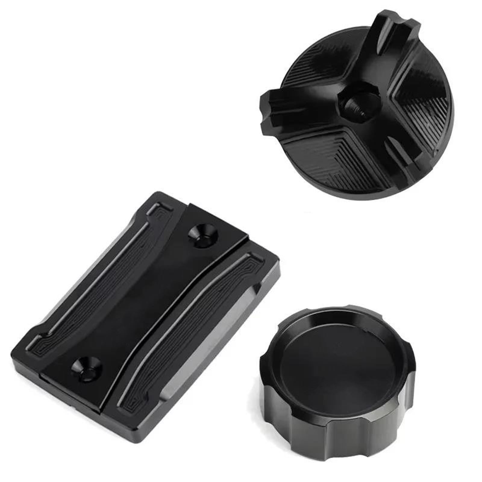Coperchio Serbatoio Liquido Freni Anteriore E Posteriore Per Moto Tappo Olio Motore Per MT-07 FZ-07 2014-2025(3-Black)