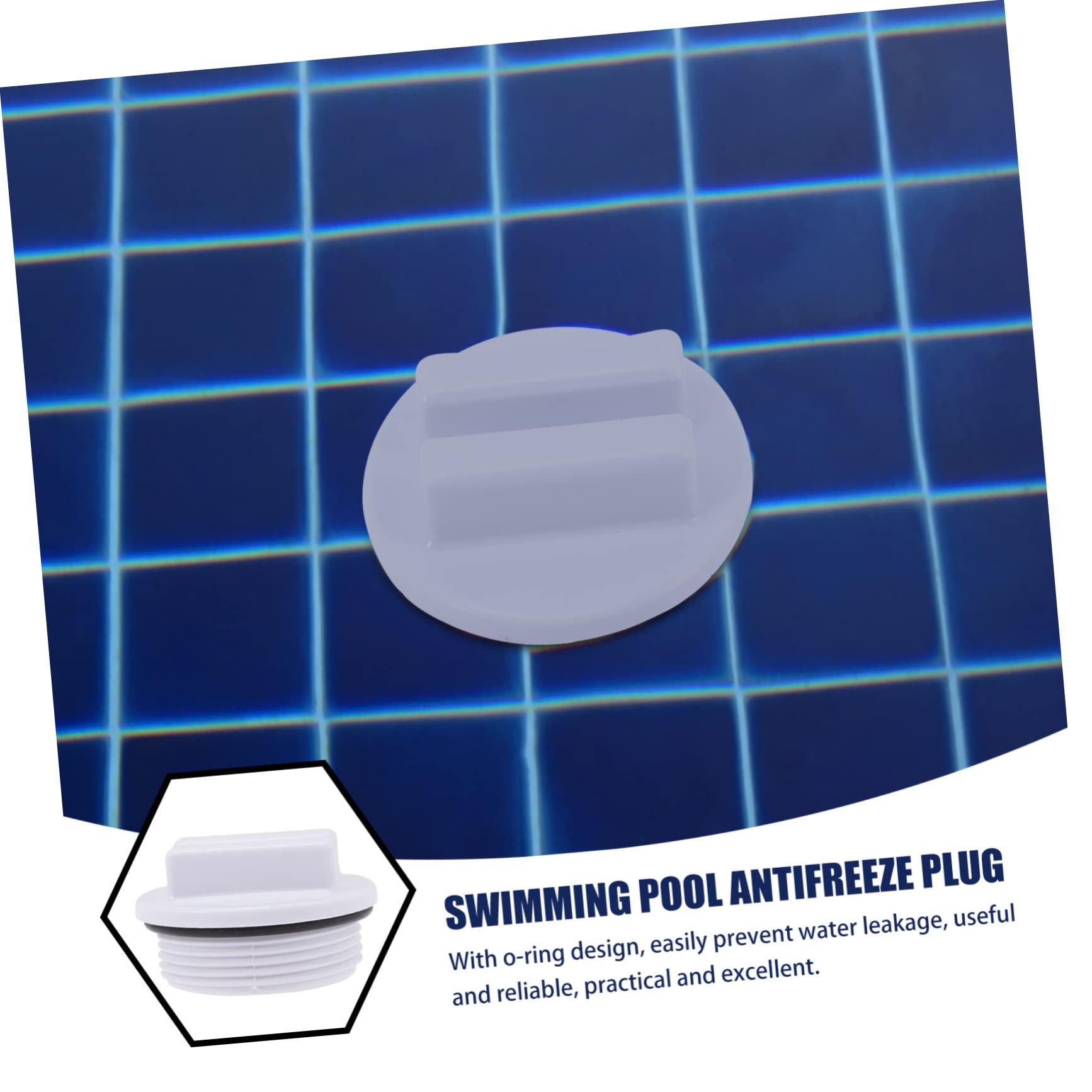 TOYANDONA 3 Ensembles Bouchons De Drainage À Vis pour Piscine De Bouchons De Étanches Accessoires Pratiques De Filtration pour Spa Et Piscine 6 Pièces * 3