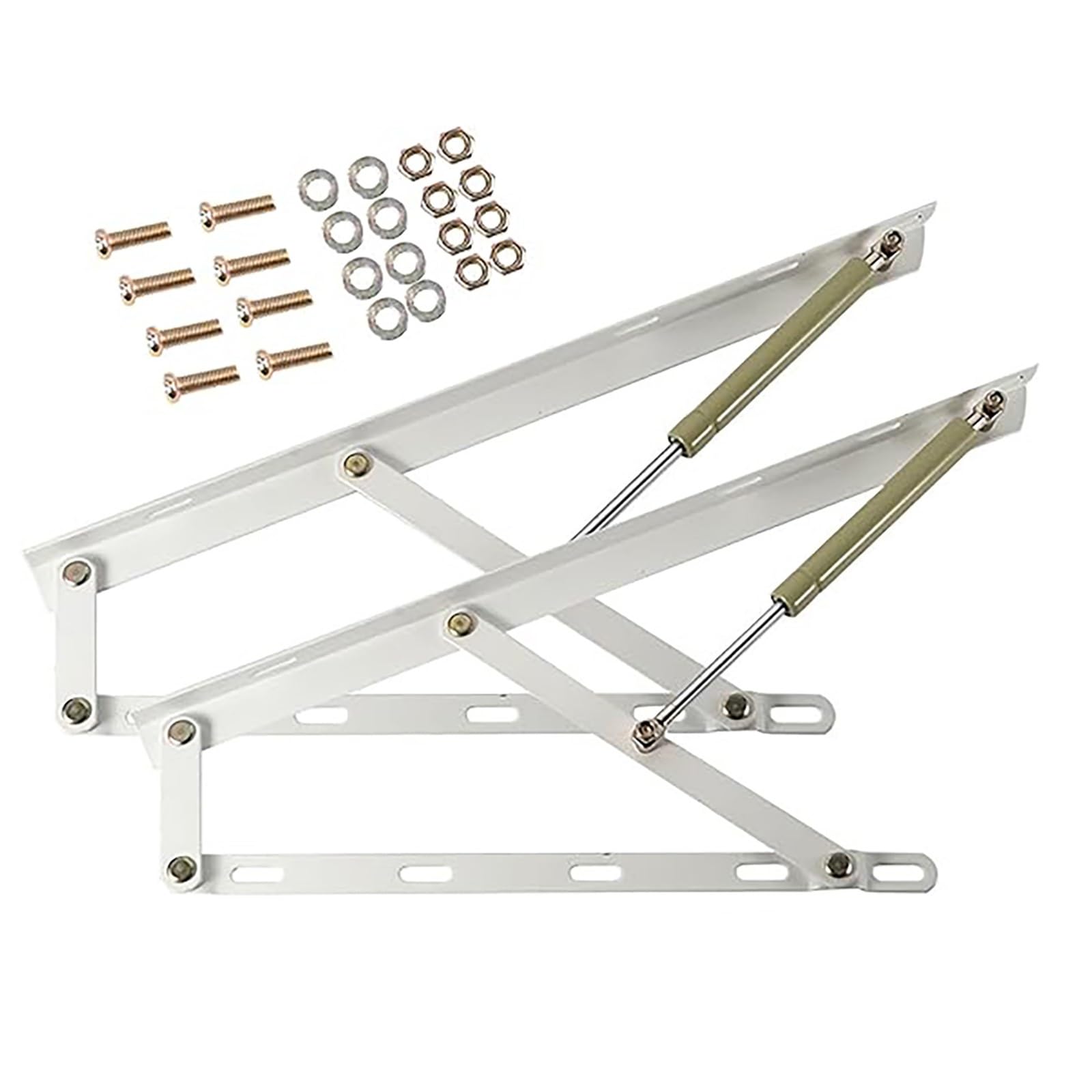 DFGHNBVC Gas Lift Strut Support Rod For Sofa Bed Storage, Double Sealing Mechanism, Space-Saving Design,White-80Cm/31.5In