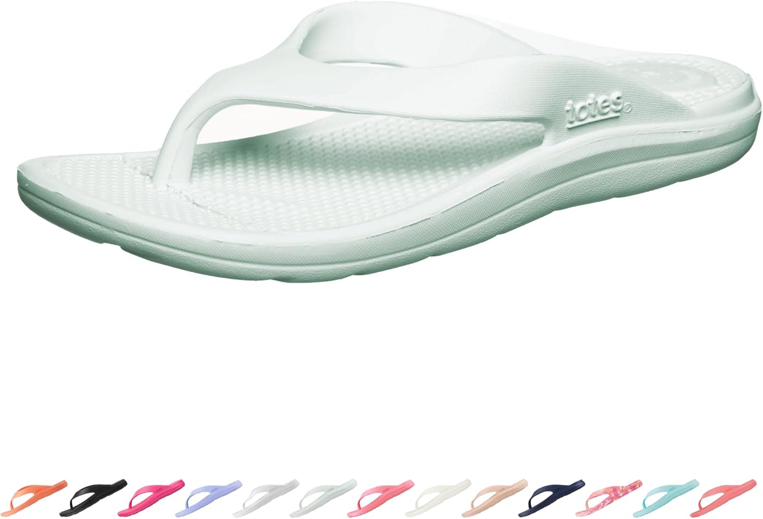 totes Women's Everywear Ara Thong Sandal, Sea Glass, 11