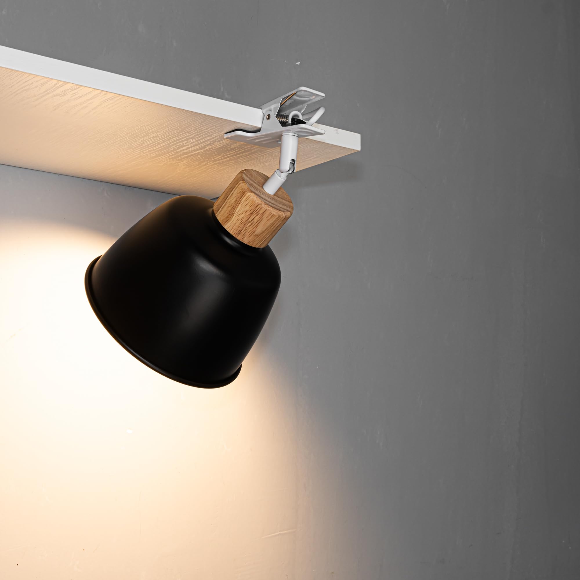 Verstellbare Klemmlampe mit Akku,LED Wandlampe innen, Dimmbar Nachttischlampe,Schreibtischlampe ideal für Flur Büro Heimgebrauch - 18x13CM - TD0603-QP57