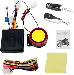 Alarme contra roubo de motocicleta com controle remoto - 125 dB, À prova d'água, com 2 controles remotos, Ideal para motociclistas que buscam proteção antifurto avançada