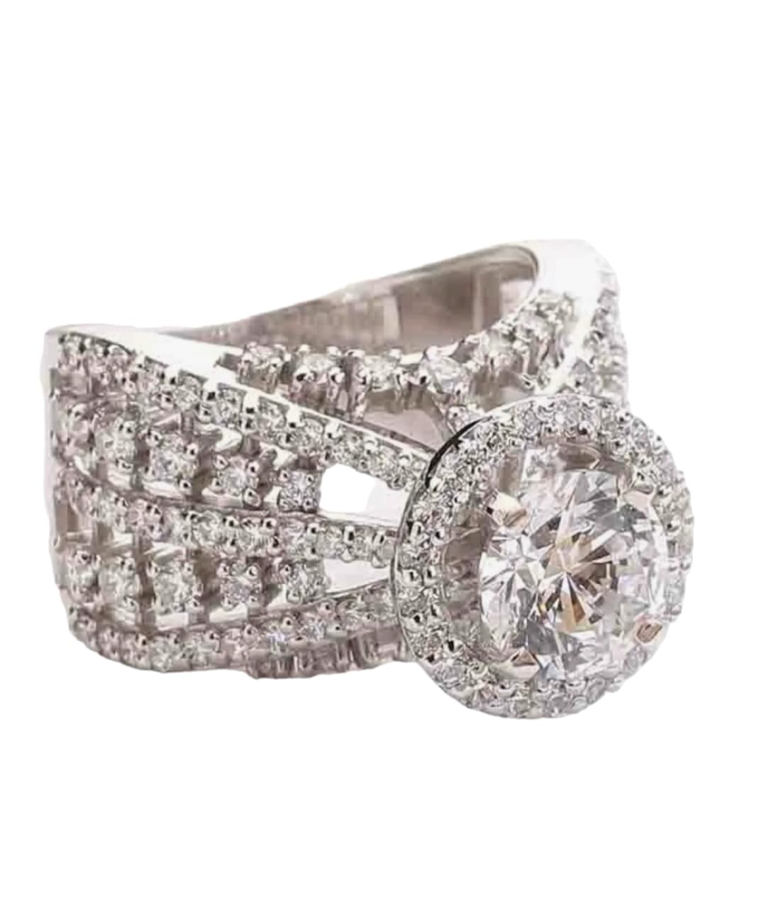TSB Rhodium Plated American Diamond Solitair Adjustable Ring For Women (B0CPYG1Y6R) Amazon Price History, Amazon Price Tracker