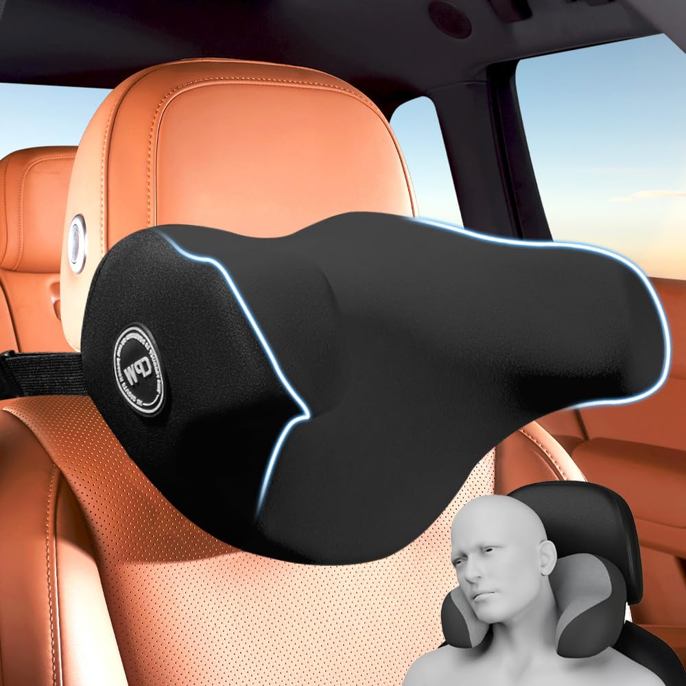 車 ヘッドレスト "U型"設計 ネックピロー 車 低反発 メモリーフォーム 繰り返し使用しても変形しない 車 枕 ハイエンド ネックパッド クッション 高い通気性 長時間使用しても蒸れにくい 首の痛みの対策 人間工学 ゴムのベルトで固定するタイプですが 取り付け簡単 体圧分散 洗濯可 カバー 疲労対策 3Dメッシュ 旅行 オフィスチェア 自宅用 カー用品 (1) - 1