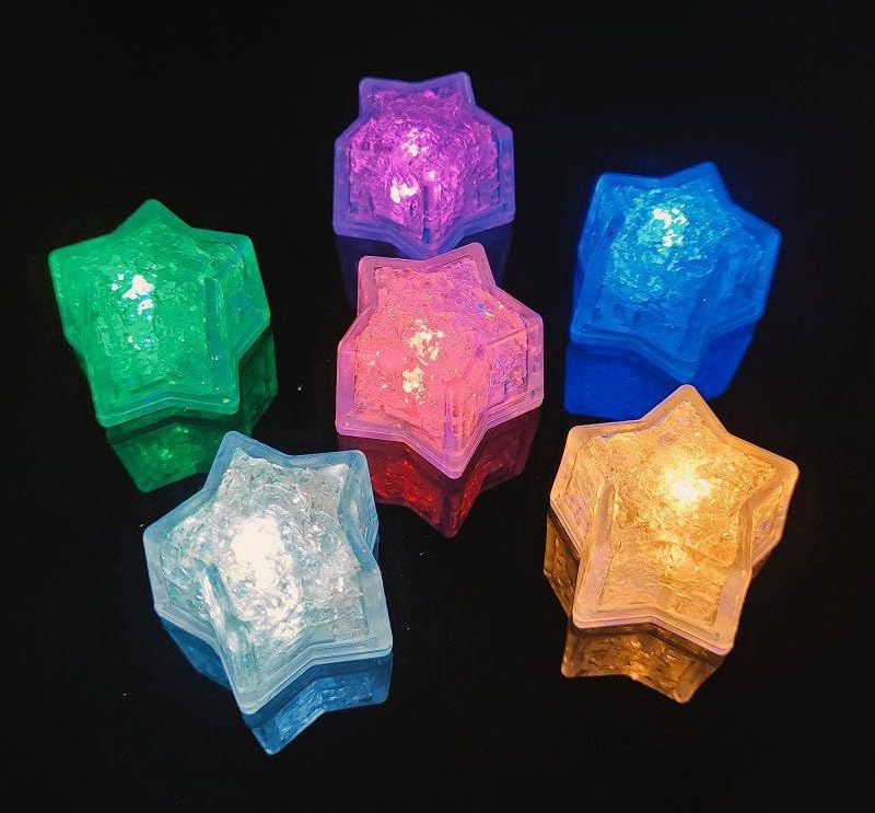 12 Pcs Colorful Led Ice Cubes Sensor Waterproof Ice for Drinks Bar Supplies Halloween Christmas Wedding Home Decoration Party