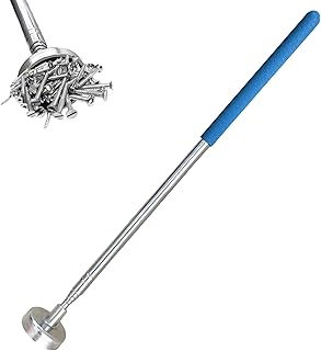 Telescoping Magnetic Pickup Tool, 40” Extendable Large Magnet Stick with 35 LB Pull Capacity, Strong Handheld Magnet Pick up Tool for Retrieving Nails, Screws and Metal Objects (Blue)