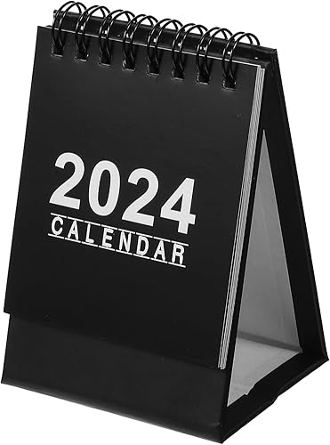 NUOBESTY Calendario de escritorio, 1 unidad, mini calendarios de mesa de pie, bobina de escritorio, bloc de notas de bricolaje, agenda anual,