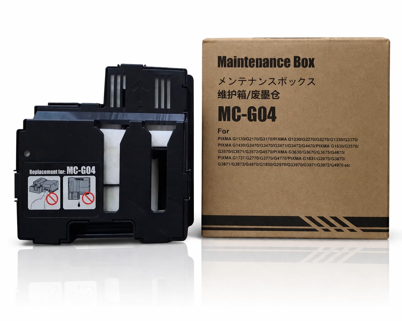 mc-g04 maintenance cartridge tank waste box compatible with canonn pixma g1730, g1737, g2730, g2770, g3770, g3730, g4770 printers