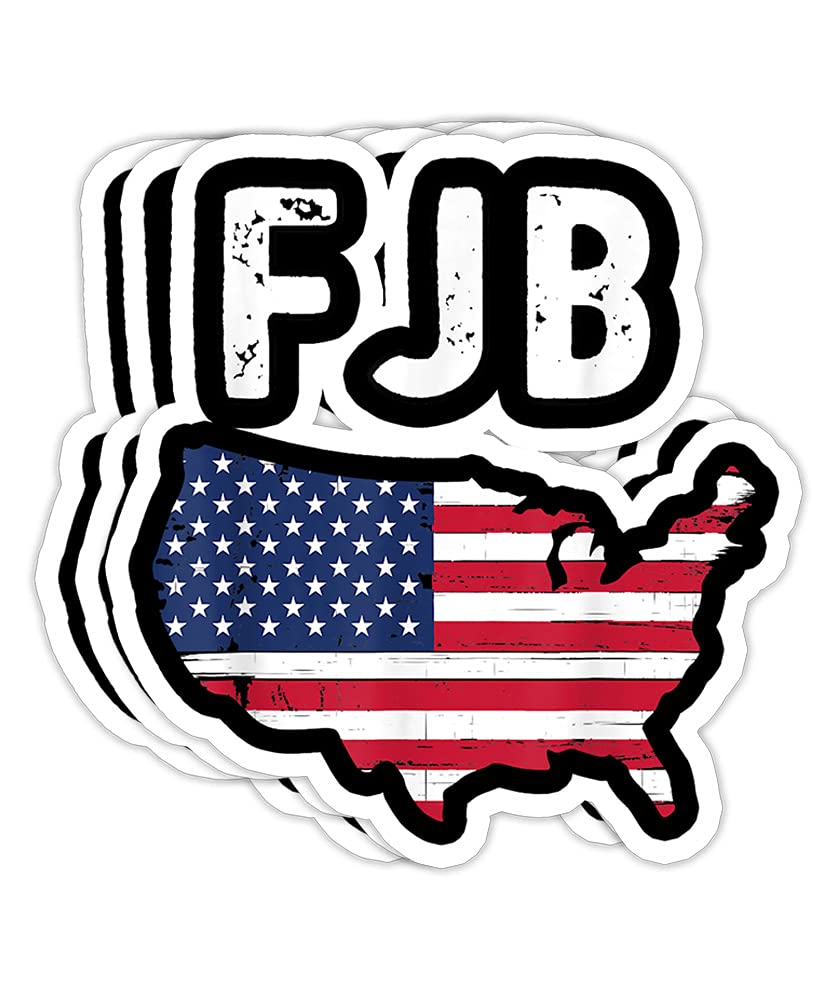 Autocollants FJB Pro America lot de 3 stickers vinyle drapeau US pour pc portable et voiture