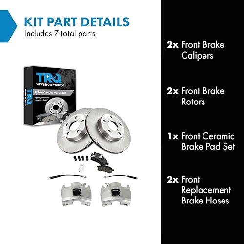 Miniatura 10 de TRQ Front Brake Pad & Rotor Kit Compatible with 2004-2011 Chevrolet Aveo Aveo5 2009 Pontiac G3