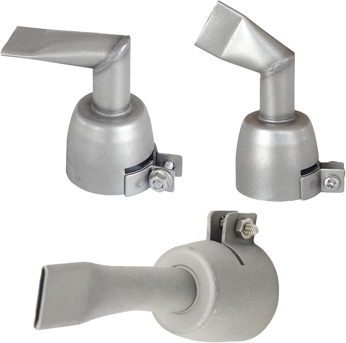 3Pcs Heat Gun Nozzles,Stainless Steel Hot Air Gun Nozzle,Welding Nozzle Hot Air Gun Attachments for PP PVC Plastic Sheet Welding 32mm Inner Diameter, 20mm Flat Nozzle Width, 90 120 Degree
