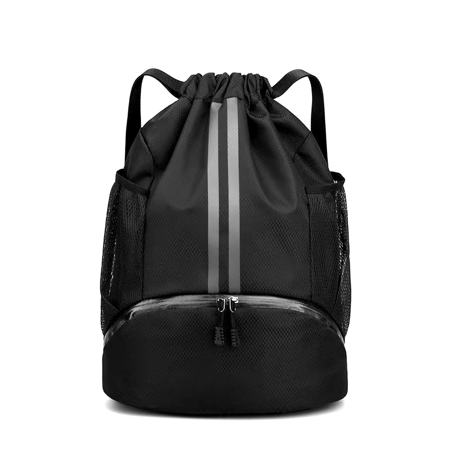 Zernavith 1Pc Drawstring Gym Bag,Oxford String Swimming Backpack,Sport Bag with Dry Wet Separation,PE Bags with Mesh Pockets for PE Class,Sports,School,Beach,.Holidays,Travel