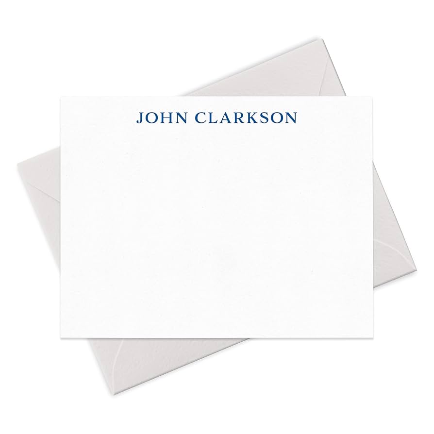 Custom Boxed Stationery Set Personalized Flat Note Card and Envelope